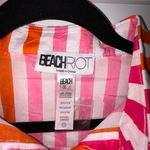 Beach Riot  Alexa Sunset Stripe Print Button Front Long Sleeve Oversize Cover Up Shirt Top Size L/XL Photo 4