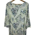 Chico's Supremely Soft Colorful Leopard Tunic Top Women's 2 (Large) Boat Neck Photo 0
