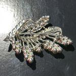 Vintage Coro Signed 2.5” Gold Tone White Faux Pearl Brooch/Pin Photo 2