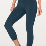 Lululemon Align Leggings crop 21" womens Teal Blue (size 6) workout athleisure Photo 0