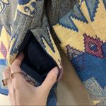 Vintage Oakridge Sz M Tapestry Coat Jacket Boho Festival Wood Button Pockets EUC Blue Size M Photo 6