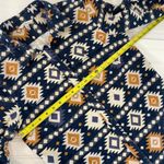 L.L.Bean  Women’s Blue & Multi Diamond Long Sleeve Button Down Shirt Size S Photo 7