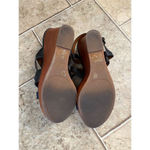 Lucky Brand  Womens Larinaa Platform Wedge Sandals Black Ankle Strap Buckle 9.5 Photo 2