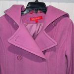 Anne Klein  Women’s Double Breasted Hoodie Pea Coat Pink Fuchsia Size Small‎ Photo 1