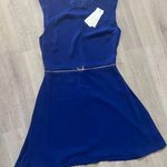 Sandro $ 415 NWT  Paris Silk Royal Blue Ravissante Zipper Waist Dress Size 3 Photo 0