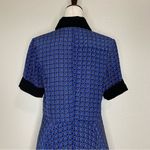Olivaceous  100% Silk Blue Button Down Short Sleeves Dress, Sz Large Photo 5