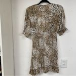Faithfull the Brand Faithful The Brand Margherita Brown Animal Print Smocked Mini Dress Womens 4 Photo 8