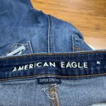 American Eagle Highest‎ Rise Jeggings Dark Wash Distressed Ripped Jeans Womens 4 Blue Photo 5