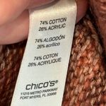 Chico's  Earthtone Striped Open Front Cardigan - size 1 (Medium) Photo 4