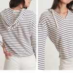Marine layer  Women's Playa Hoodie Navy/Cream Stripe Size medium NWT Photo 1