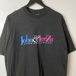Urban Outfitters Vintage 90s John & Leeza TV Show Tee Black L USA Unisex Fit Photo 10