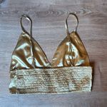 SheIn gold v-neck going out top Photo 1