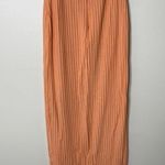 House Of CB London Peach Orange Stretch Bodycon Ribbed Sweater Maxi Skirt Medium Photo 3
