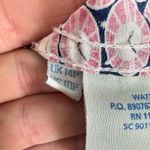 Boden 100% Cotton Pink Navy White Circle Pattern Long Sleeve Button Up Size 10P Photo 5