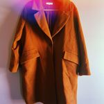 H&M Long  Brunt Orange Pea Coat Photo 0