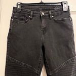 All Saints Black Moto Biker Cropped Skinny Jeans Pants Size 24 EUC Photo 2