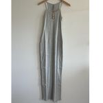 SKIMS Cotton Rib Long Cami Dress in Light Heather Grey, Size Medium Photo 4