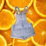 Blue Spice Denim Rolled Cuff Shortalls Size 9 Photo 2