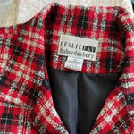Leslie Fay ‎ Haberdashery Tweed Button Down Suit Jacket Red Photo 3