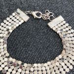 Silver Tone Diamond Cut Mesh Bracelet Photo 1