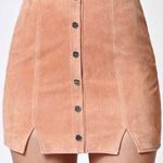 Revolve Genuine Suede Slit Skirt Photo 0