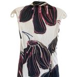 Nic+Zoe Petite Stamped Flowers Sleeveless White/Black/Multi Shirt Dress PM Photo 13