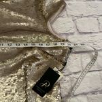 Adrianna Papell party Dress sequins champagne white gold NWT 14 Photo 4