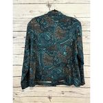 Susan Graver Women's Blouse XL Blue Gray Paisley Photo 3