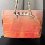 Victoria's Secret  Orange Bombshell Sundrenched Canvas Large Tote NWOT Photo 3