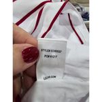 Lulus NWT Cafe Society White Red Lined Striped Shirt Dress Fisherman SM Photo 9