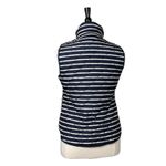 Cambridge Dry Goods Vest Quilted Zip Flap Pockets Blue Stripe Women’s Size XL Photo 3