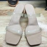 Chinese Laundry Yanti Women's 9 Clear Slip-On Block Heel Dress Slide Sandals Photo 0