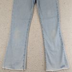 frame denim FRAME Le Crop Mini Boot Jeans Light Wash Distressed Raw Hem Size 26 Kick Flare Photo 2