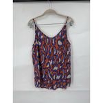 CAbi Isla Cami Animal Printed Top Women M Colorful Retro Button Front Bohemian Photo 2