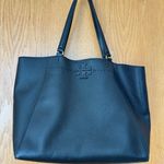 Tory Burch Black Leather Tote Bag Photo 0