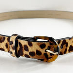 Ann Taylor 100% Calf Hair With Imitation Leather Lining Leopard Print Belt XS Photo 0