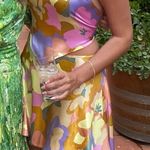 ASTR Dana Mini Skirt In Floral Satin Photo 0