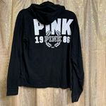 PINK - Victoria's Secret  Black White Logo Pullover Hoodie Shirt Small Photo 1