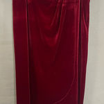 Harvé Benard Harve Bernard skirt Velour Crimson Red Faux Wrap Velvet Size 8 Holiday‎ Goth Photo 0