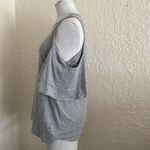 Francesca's Francesca’s Gray Distressed Cold Shoulder Ruffle Sleeves Cutout T-Shirt M NWT Photo 3