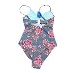 Cupshe Twist Cut Out Floral Tummy Control One Piece Swimsuit Eucalyptus S Beach Photo 2