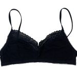 Savage X Fenty Size S Bralette Cotton Essentials Lace LV5 Black Caviar Woman’s Photo 1