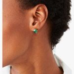 Kate Spade  NIB Treasure Trove Studs emerald green gold Photo 8