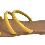 Target NWOT A New Day "Yellow Wren" Triple Strap Chic Square Toe Open Toe Sandals Photo 0