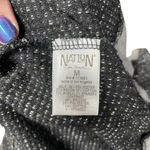 Nation Ltd  Charcoal Gray Black Marled Knit Pullover‎ Sweater Top Size Medium Photo 7