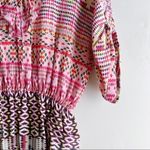 Rebecca Minkoff Nolita Ruffle Silk Mini Dress in Multi Color Geo Print, Size 0 Photo 7