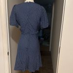 Madewell NWOT Puff-Sleeve Ruffle Mini Dress in Polka Dot Photo 8