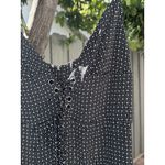 Blue Life  Black & White Polka Dot Lace-Up Dress – Size M Photo 1