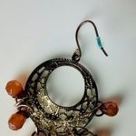 Unique Vintage Brown crystals chandelier earrings Photo 3