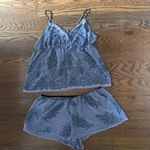 Lace Printed Pajama Set Camisole Sleep Shorts Size 2X Purple and Black Photo 9